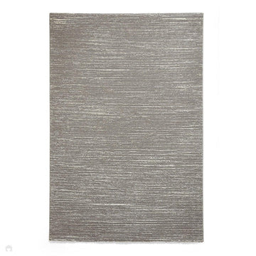 Washable Flores 1930 Modern Plain Tonal Lines Soft-Touch Textured Carved Hi-Lo Eco-Recycled Polyester Grey/Cream Rug-Think Rugs-Rug Love - The Most Loved Rug Store